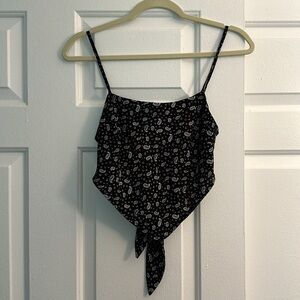 PacSun L.A. Hearts Black Paisley Bandana Crop Top XS